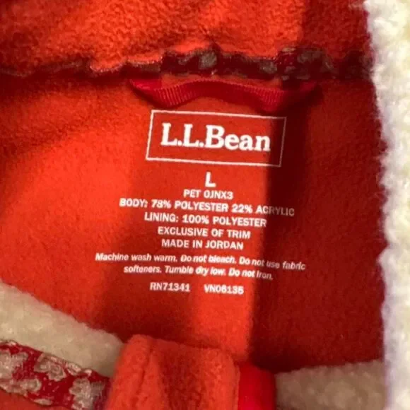 Womens L.L. Bean Sherpa Fleece Vest SZ L - Picture 2 of 2